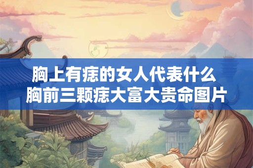 胸上有痣的女人代表什么 胸前三颗痣大富大贵命图片