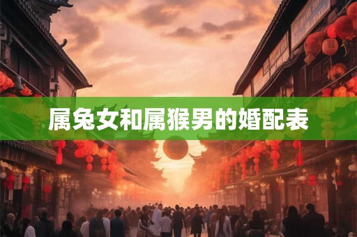 属兔女和属猴男的婚配表