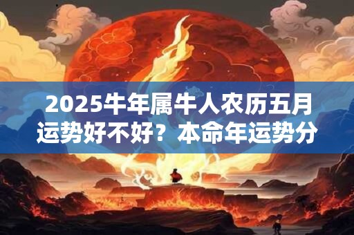 2025牛年属牛人农历五月运势好不好？本命年运势分析