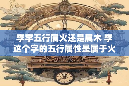 李字五行属火还是属木 李这个字的五行属性是属于火还是属于木 李字五行属火还是属木 李这个字的五行属性是属于火还是属于木