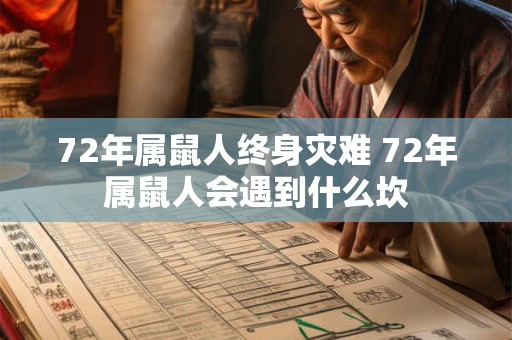 72年属鼠人终身灾难 72年属鼠人会遇到什么坎