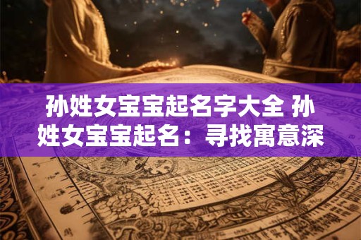 孙姓女宝宝起名字大全 孙姓女宝宝起名：寻找寓意深远的名字
