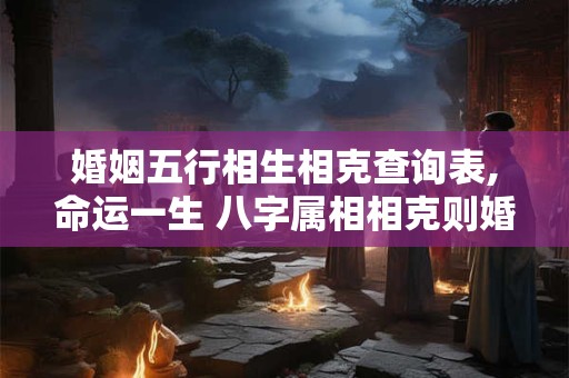 婚姻五行相生相克查询表,命运一生 八字属相相克则婚姻相克