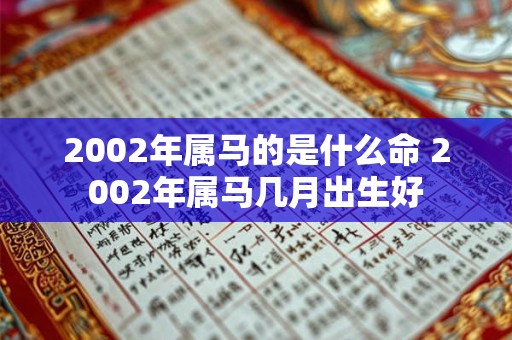2002年属马的是什么命 2002年属马几月出生好