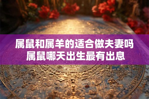 属鼠和属羊的适合做夫妻吗 属鼠哪天出生最有出息
