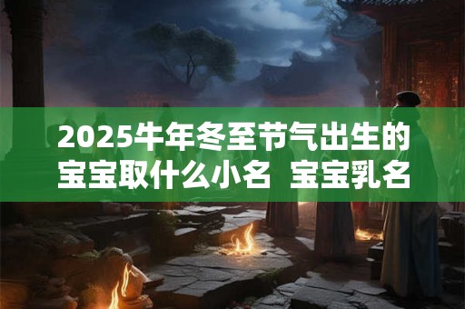 2025牛年冬至节气出生的宝宝取什么小名  宝宝乳名精选