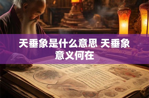 天垂象是什么意思 天垂象意义何在