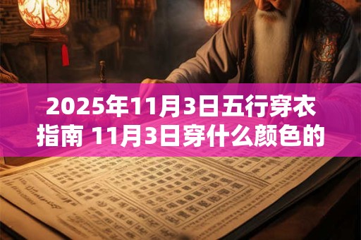 2025年11月3日五行穿衣指南 11月3日穿什么颜色的衣服 2025年11月3日五行穿衣指南 11月3日穿什么颜色的衣服