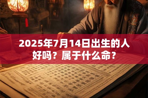 2025年7月14日出生的人好吗？属于什么命？