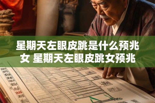 星期天左眼皮跳是什么预兆女 星期天左眼皮跳女预兆