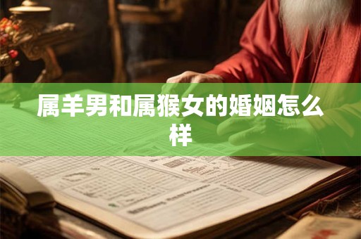 属羊男和属猴女的婚姻怎么样