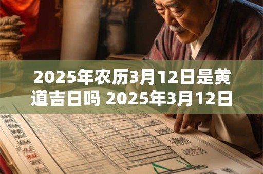 2025年农历3月12日是黄道吉日吗 2025年3月12日是黄道吉日吗