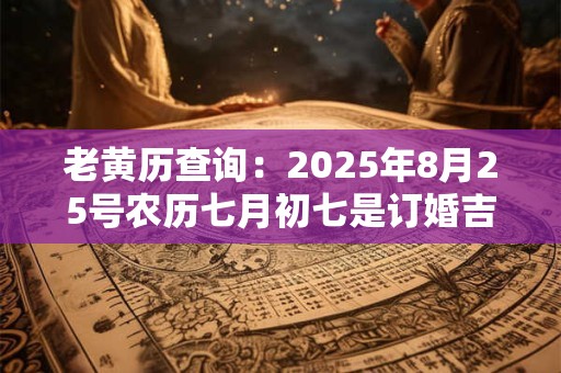 老黄历查询：2025年8月25号农历七月初七是订婚吉日吗