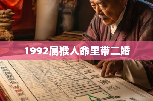 1992属猴人命里带二婚