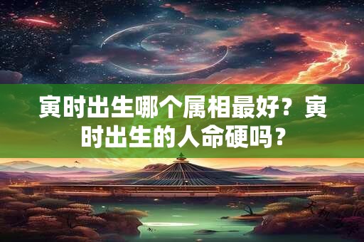 寅时出生哪个属相最好？寅时出生的人命硬吗？