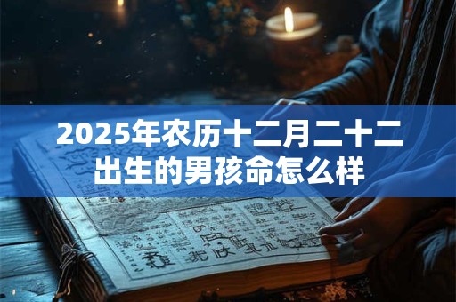 2025年农历十二月二十二出生的男孩命怎么样