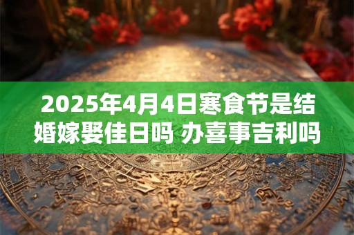 2025年4月4日寒食节是结婚嫁娶佳日吗 办喜事吉利吗