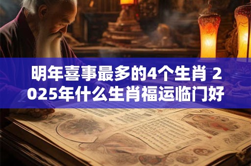 明年喜事最多的4个生肖 2025年什么生肖福运临门好事连连