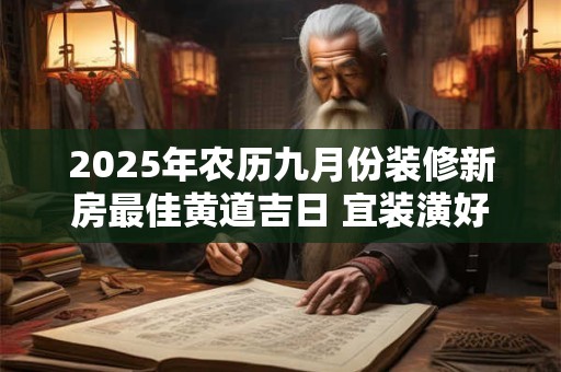 2025年农历九月份装修新房最佳黄道吉日 宜装潢好日子