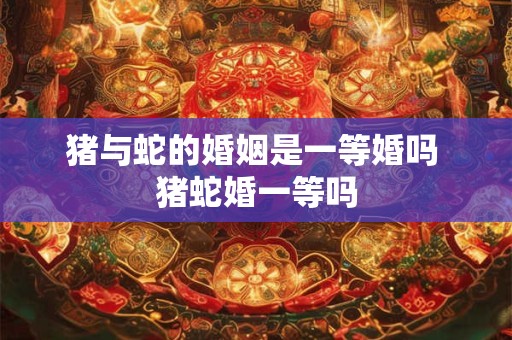 猪与蛇的婚姻是一等婚吗 猪蛇婚一等吗
