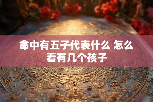 命中有五子代表什么 怎么看有几个孩子