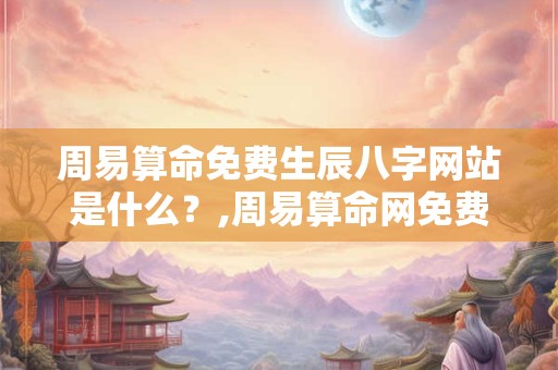 周易算命免费生辰八字网站是什么？,周易算命网免费算命大全查询