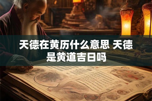 天德在黄历什么意思 天德是黄道吉日吗