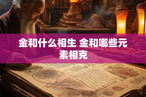 金和什么相生 金和哪些元素相克