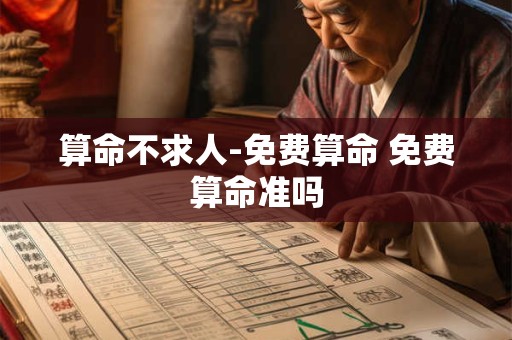 算命不求人-免费算命 免费算命准吗