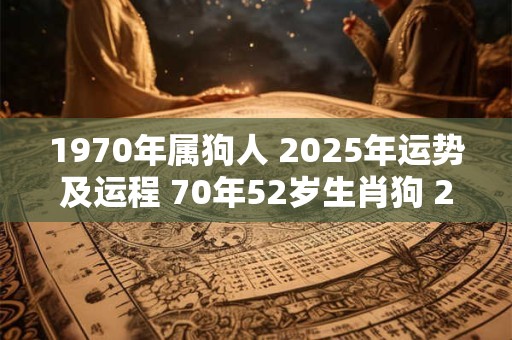 1970年属狗人 2025年运势及运程 70年52岁生肖狗 2025年每月运势