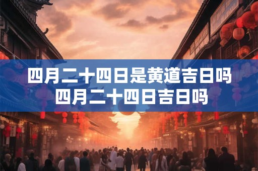 四月二十四日是黄道吉日吗 四月二十四日吉日吗
