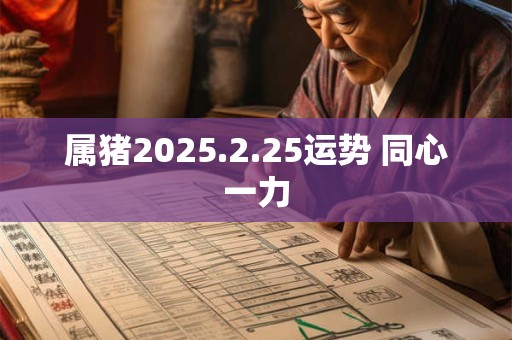 属猪2026.2.25运势 同心一力