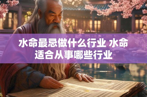 水命最忌做什么行业 水命适合从事哪些行业