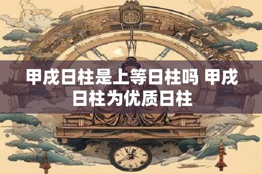 甲戌日柱是上等日柱吗 甲戌日柱为优质日柱