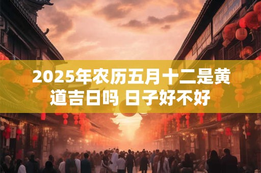 2025年农历五月十二是黄道吉日吗 日子好不好