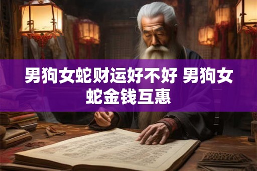男狗女蛇财运好不好 男狗女蛇金钱互惠