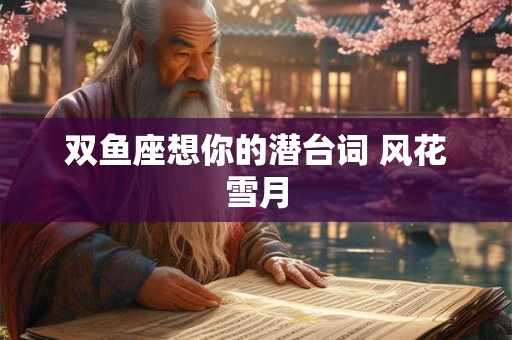 双鱼座想你的潜台词 风花雪月