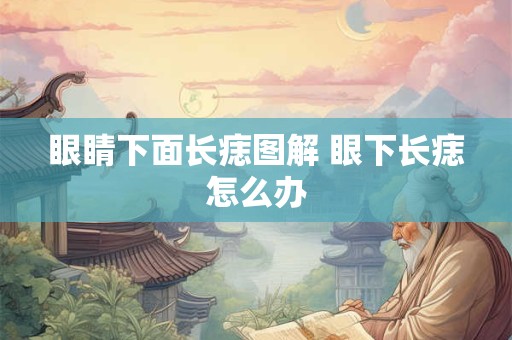 眼睛下面长痣图解 眼下长痣怎么办