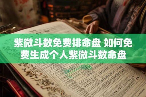 紫微斗数免费排命盘 如何免费生成个人紫微斗数命盘