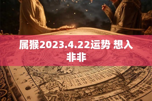 属猴2023.4.22运势 想入非非