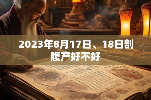 2023年8月17日、18日剖腹产好不好
