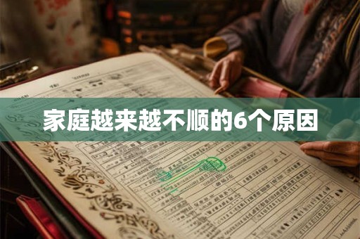 家庭越来越不顺的6个原因