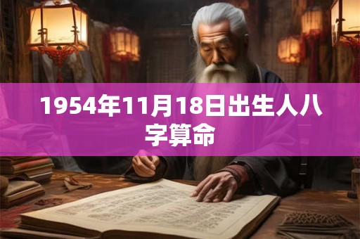 1954年11月18日出生人八字算命