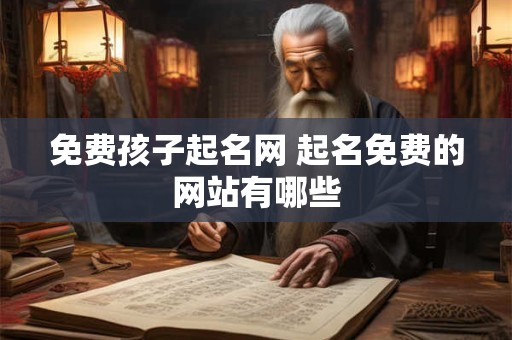 免费孩子起名网 起名免费的网站有哪些