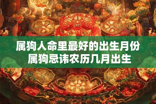 详细阅读:属狗人命里最好的出生月份 属狗忌讳农历几月出生 属狗人命里最好的出生月份 属狗忌讳农历几月出生