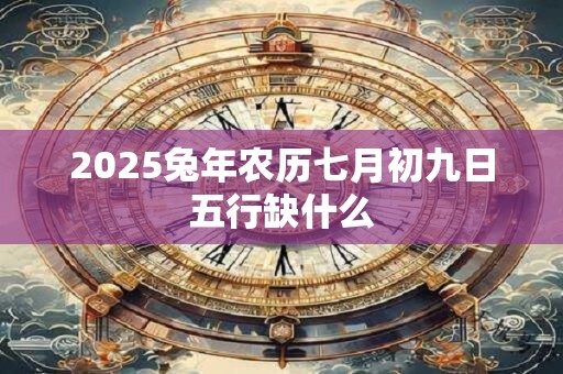 2025兔年农历七月初九日五行缺什么