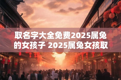 取名字大全免费2026属兔的女孩子 2026属兔女孩取名大全免费