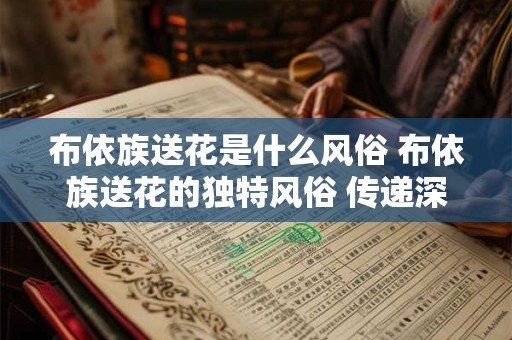 布依族送花是什么风俗 布依族送花的独特风俗 传递深情厚意