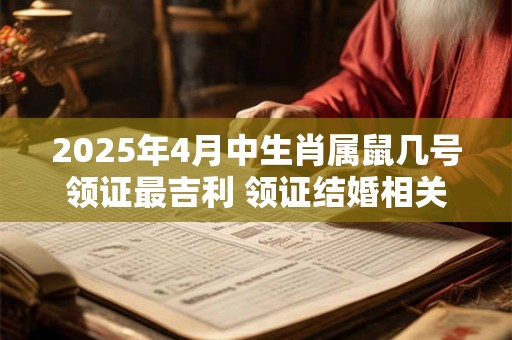 2025年4月中生肖属鼠几号领证最吉利 领证结婚相关讲究