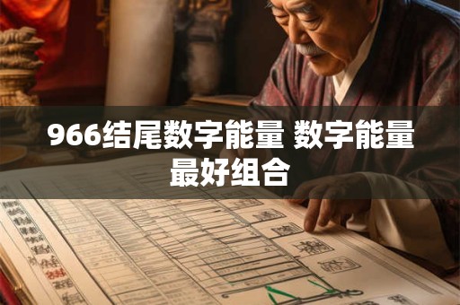 966结尾数字能量 数字能量最好组合